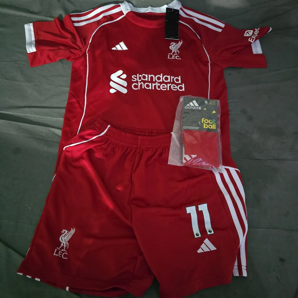 ADIDAS LIVERPOOL KIDS HOME KIT (#11 SALAH) - UK 26