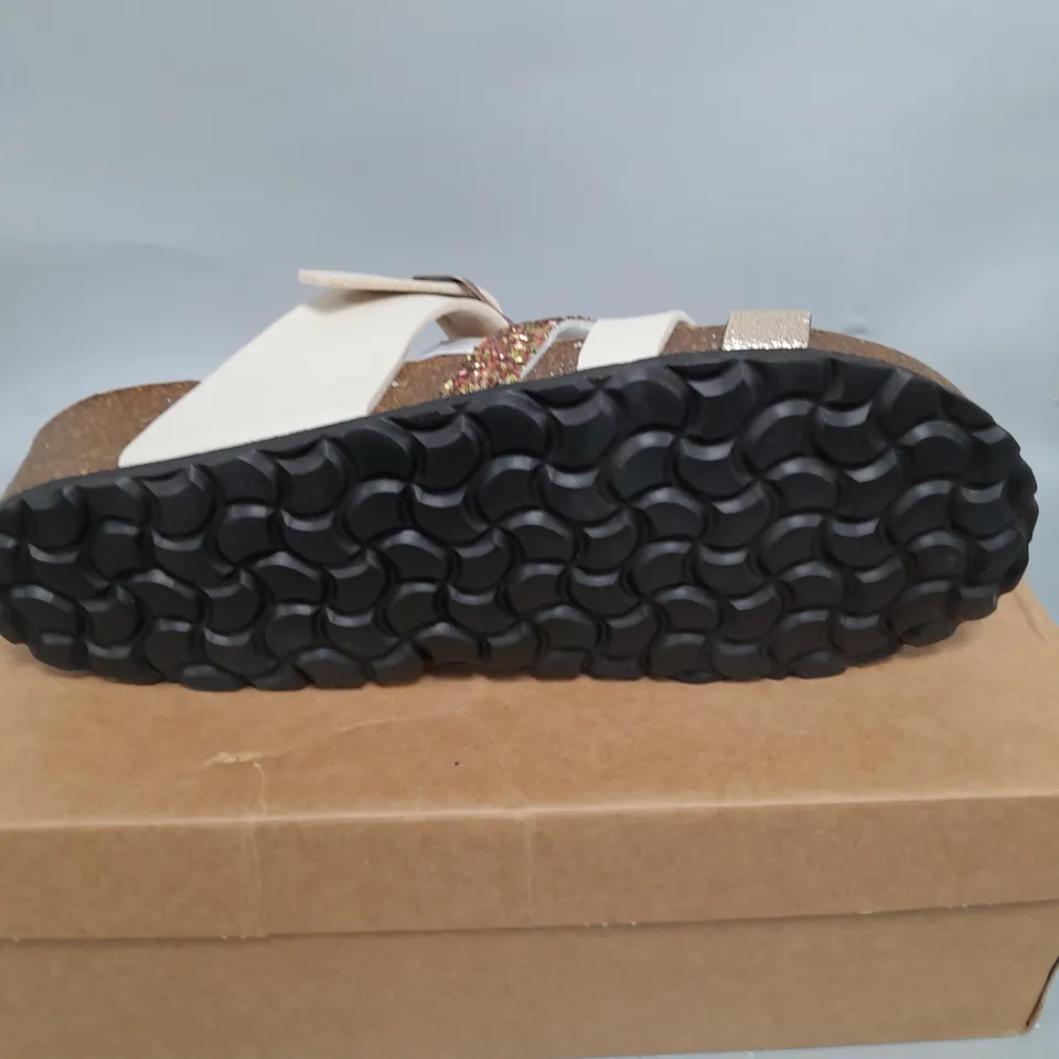 BONOVA MULTI STRAP SANDLE SHOES IN ROSE GOLD SIZE 7 