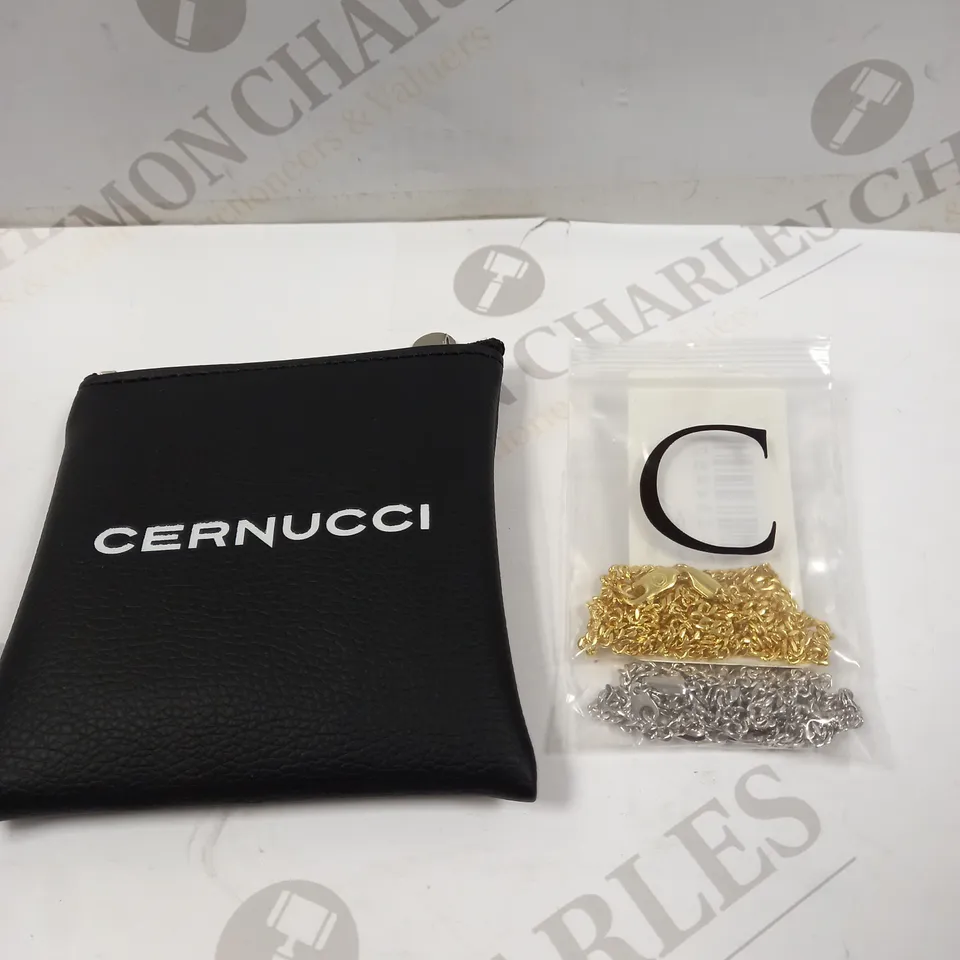CERNUCCI GOLD/SILVER EFFECT ROPE CHAINS WITH CASE 