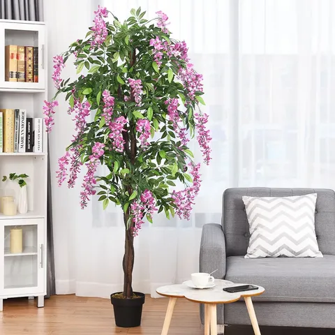 BOXED 185cm FAUX WISTERIA TREE IN POT (1 BOX)