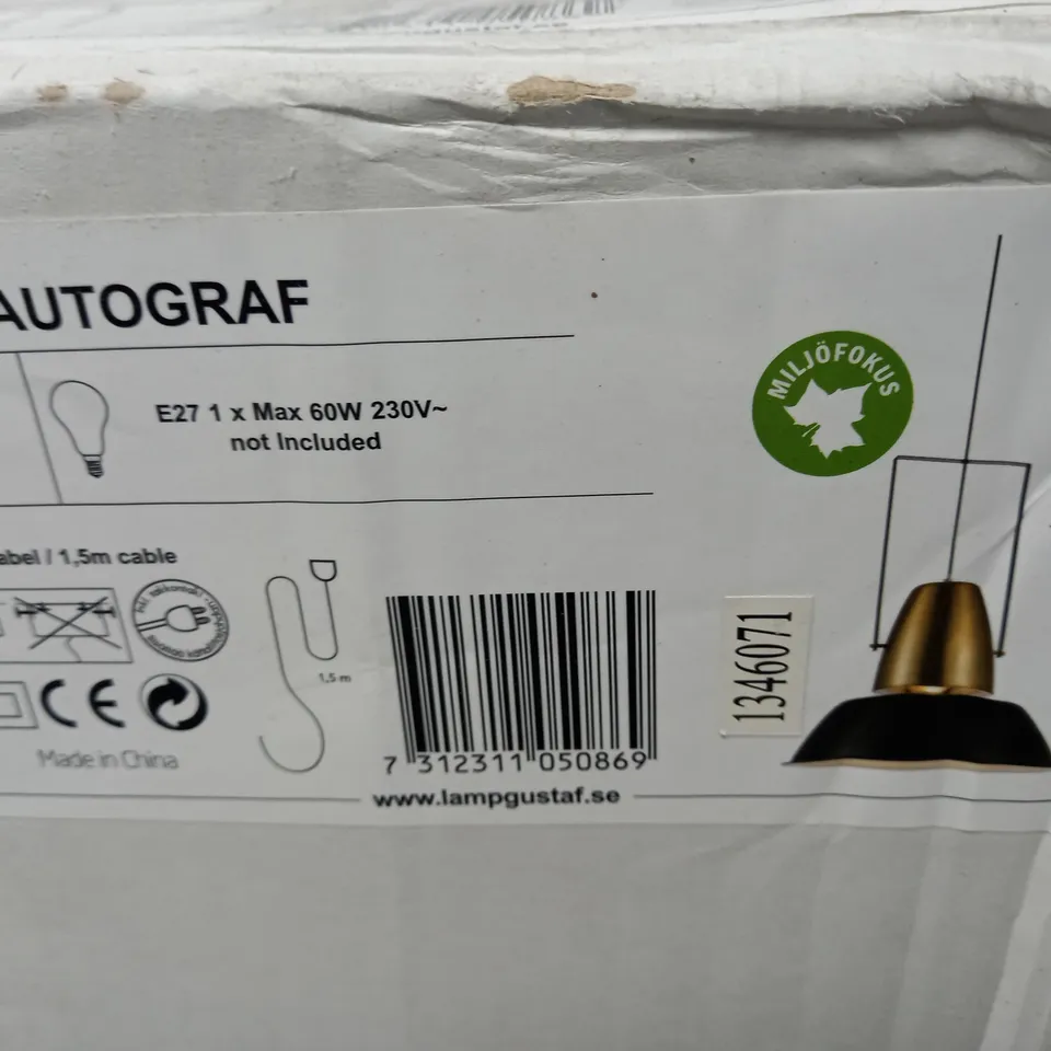 BOXED MARK SLOJD AUTOGRAF 1-LIGHT PENDANT