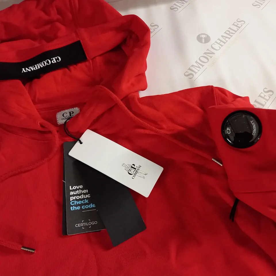 C.P. COMPANY RED HOODIE - XL