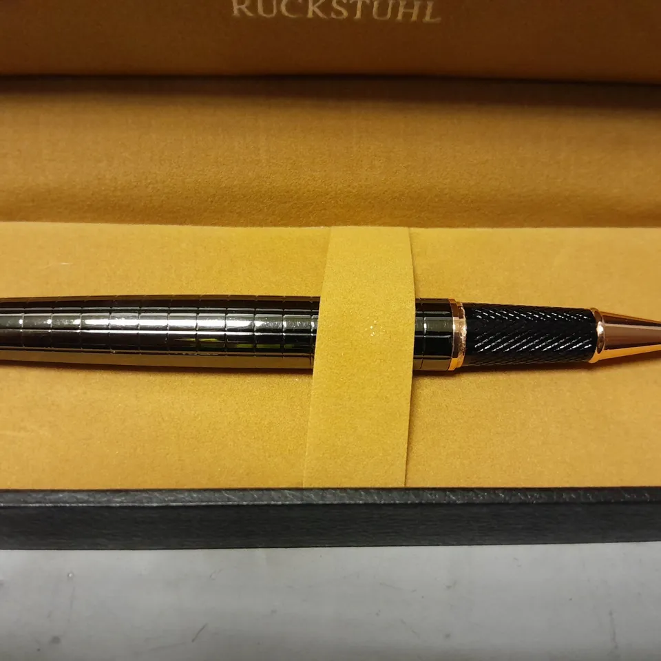 BOXED RUCKSTUHL ROSE GOLD BALL POINT PEN