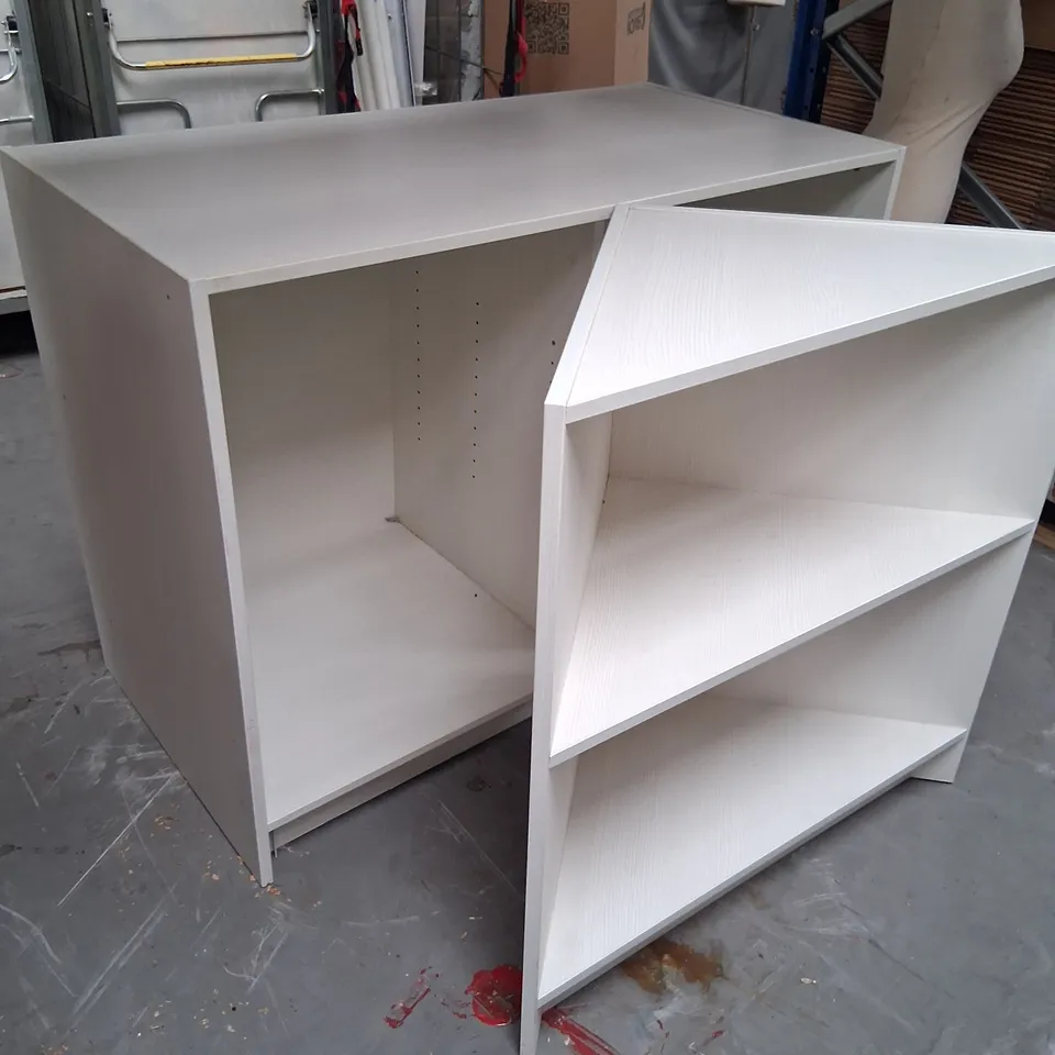 THREE ASSORTED SHELVING UNITS