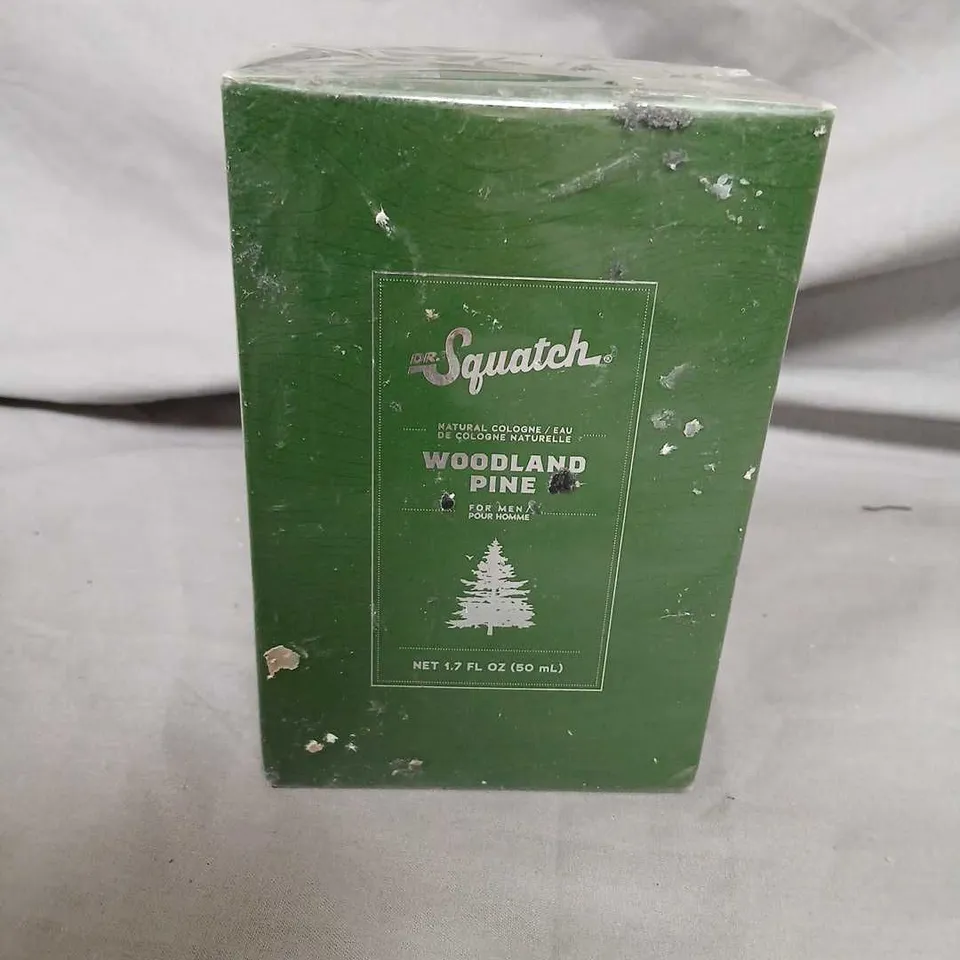 BOXED AND SEALED DR SQUATCH WOODLAND PINE EAU DE COLOGNE FOR MEN 50ML