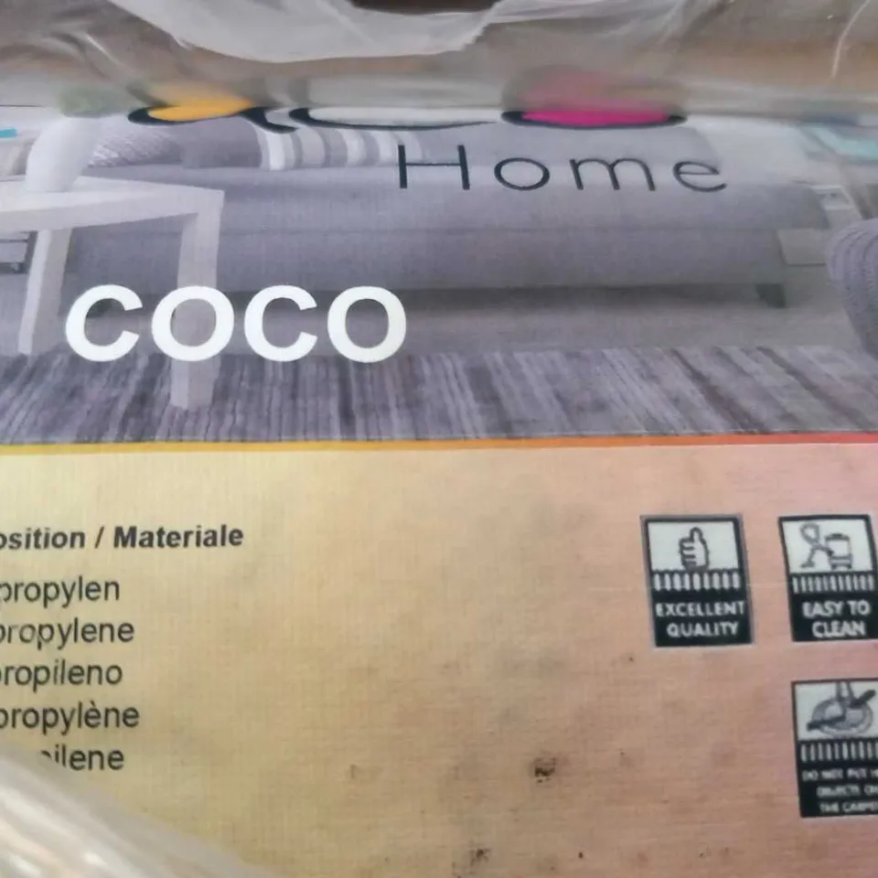 BRAND NEW BAGGED PACO HOME COCO 202 GREY RUG 160CM X 220CM