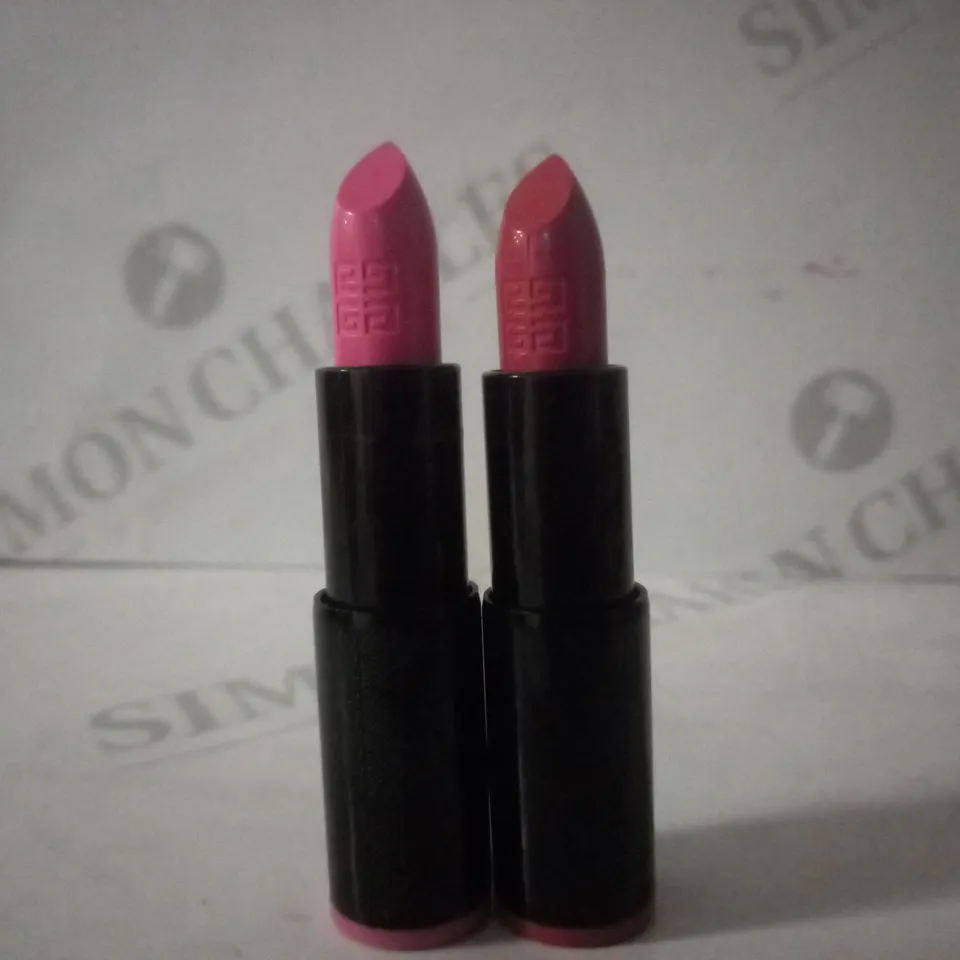 BOX OF APPROX 12 ASSORTED GIVENCHY TESTER LIPSTICKS #ROSE ALIBI & WILD ROSE 