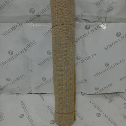 BAY HANDMADE TECHNIQUE DHURRIE YELLOW RUG 60 X 120CM