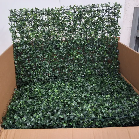 BOX CONTAINING APPROXIMATELY 18 ARTIFICIAL HEDGE PANELS