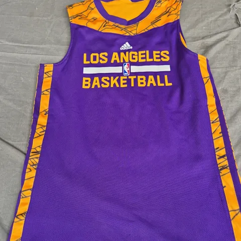 ADIDAS LOS ANGELES BASKETBALL VET - PURPLE AND ORANGE - SIZE UNSPECIFIED