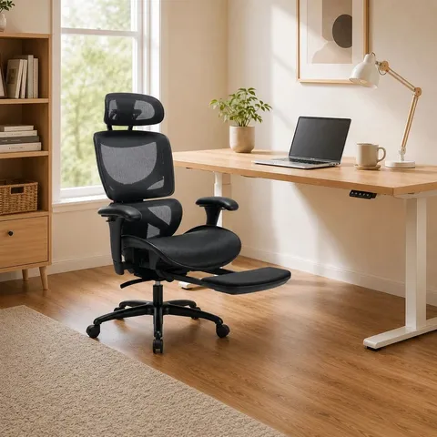 BOXED COLAMY AERIX FUTURISTIC ERGONOMIC OFFICE CHAIR - GREY