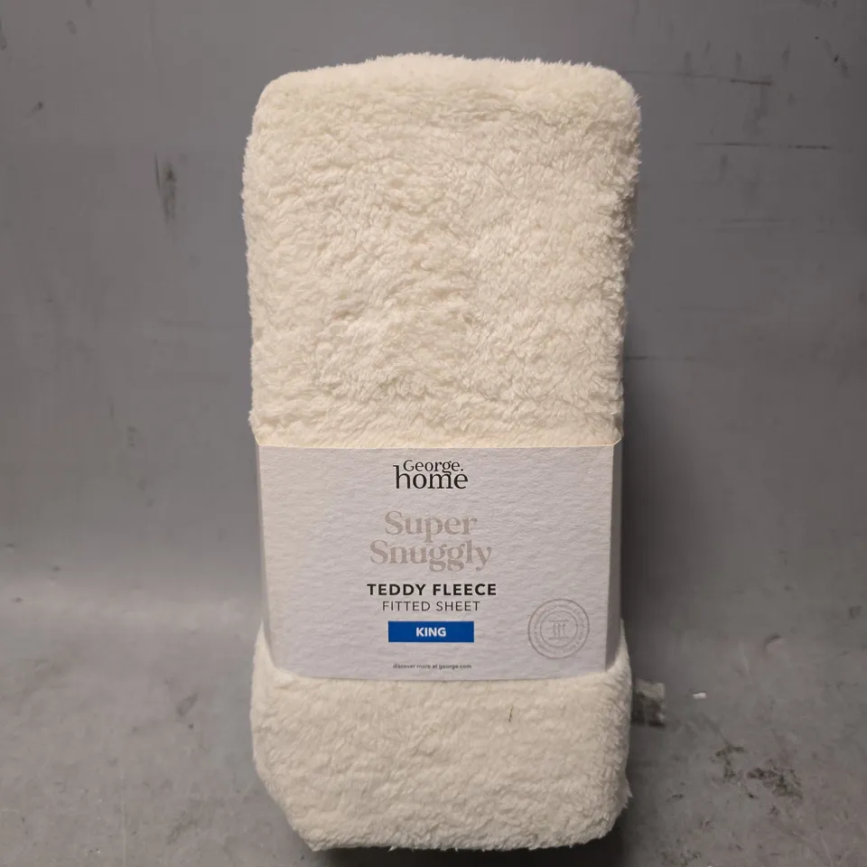 SUPER SNUGGLY TEDDY FLEECE FITTED SHEET - KING SIZE 