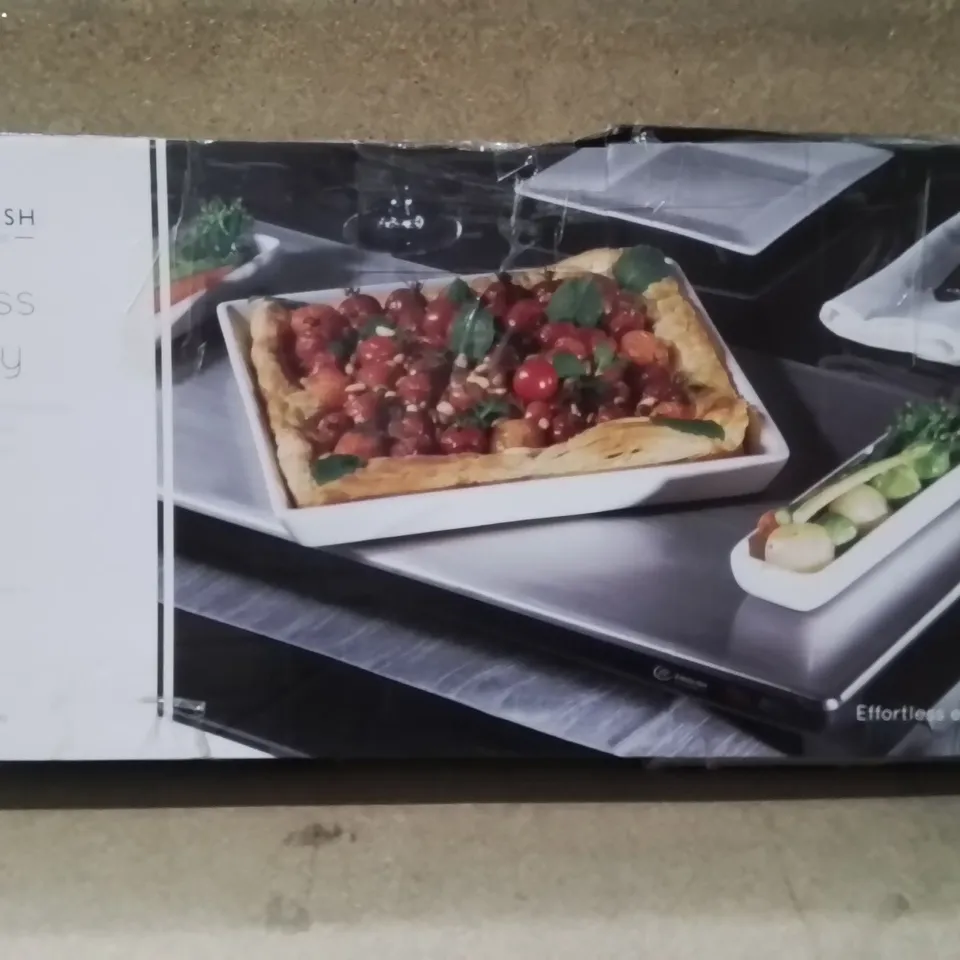 BOXED ENGLISH ELECTRIC CORDLESS HOT TRAY 