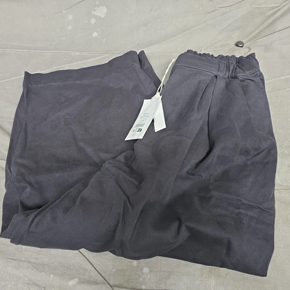 TOAST COTTON WIDE LEG TROUSERS IN CHARCOAL - LARGE