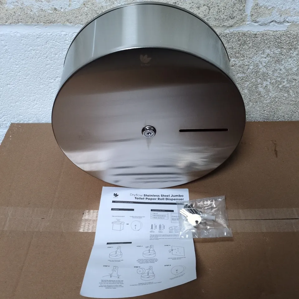 DRYFLOW JUMBO TOILET ROLL DISPENSER