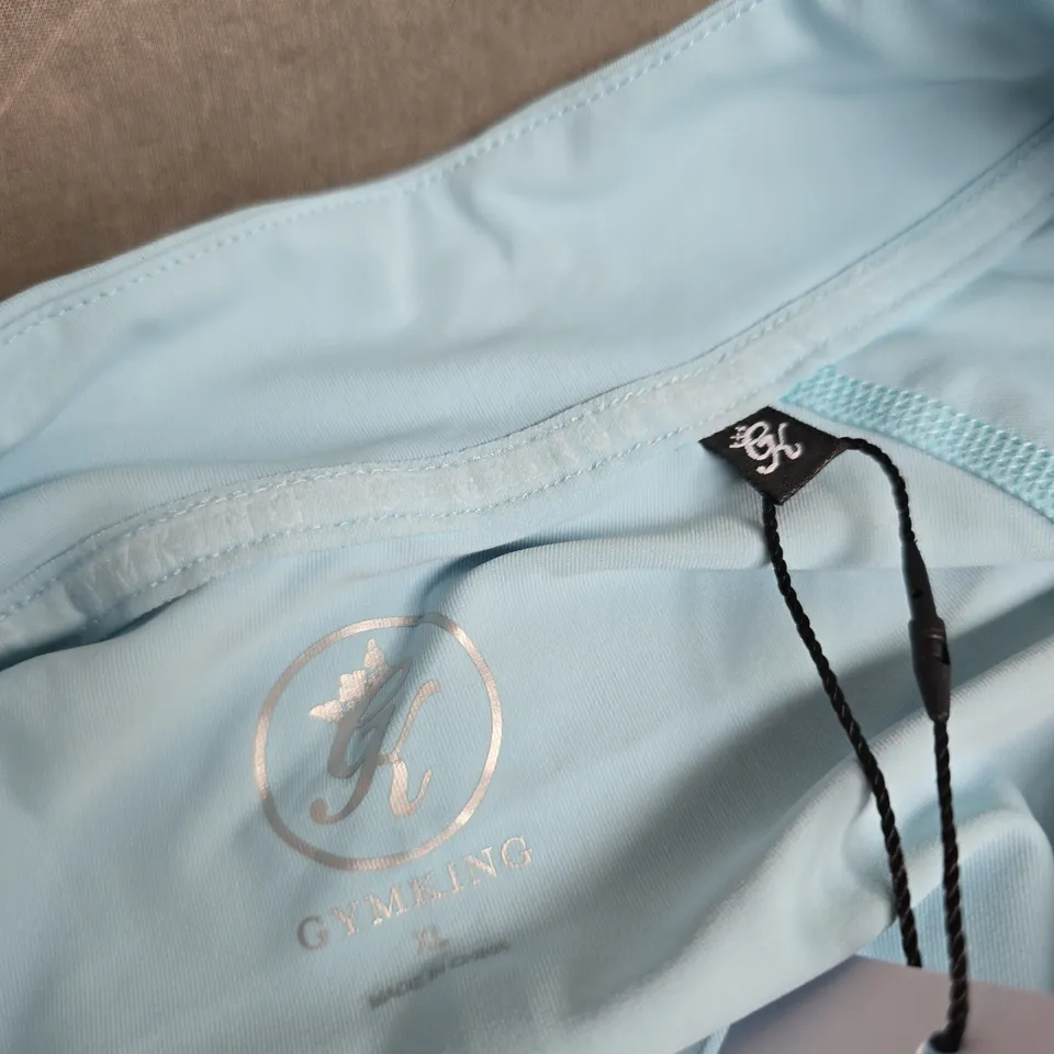 GYM KING LIGHT BLUE TRAINING JACKET – MEN'S, GK LOGO - XL