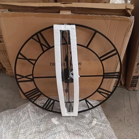 BOXED WALL MOUNTED CLOCK - BLACK (1 BOX)