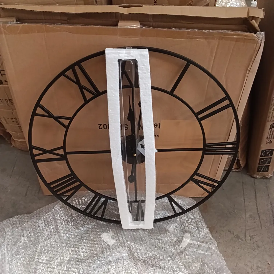 BOXED WALL MOUNTED CLOCK - BLACK (1 BOX)