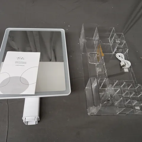 BOXED TILI LED MIRROR WITH ACRYLIC STORAGE