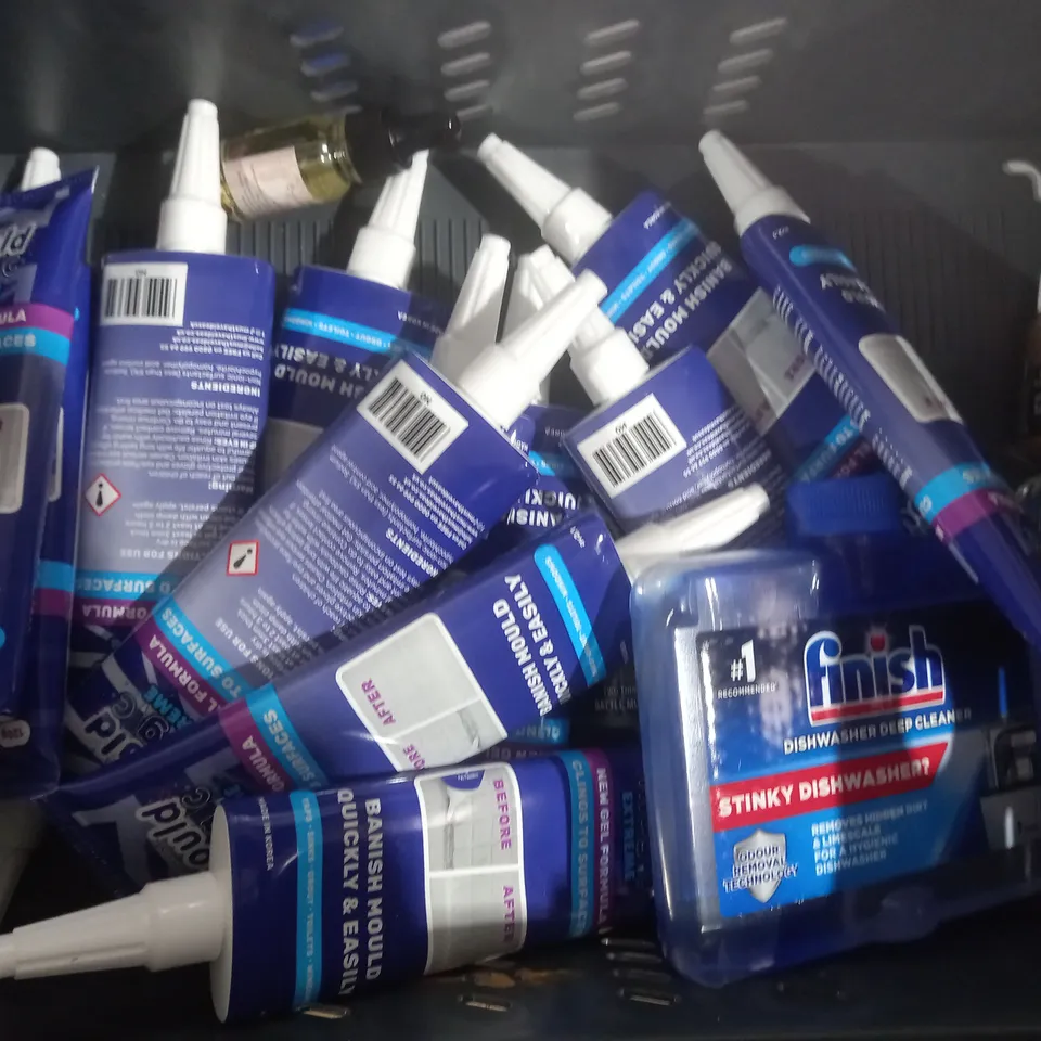APPROXIMATELY 20 ASSORTED HOME ITEMS INCLUDING DULUXE OVERTLY OLIVE PAINT, ODYSSEY LAUNDRY SACHETS, MOULD MAGIC EXTRREME