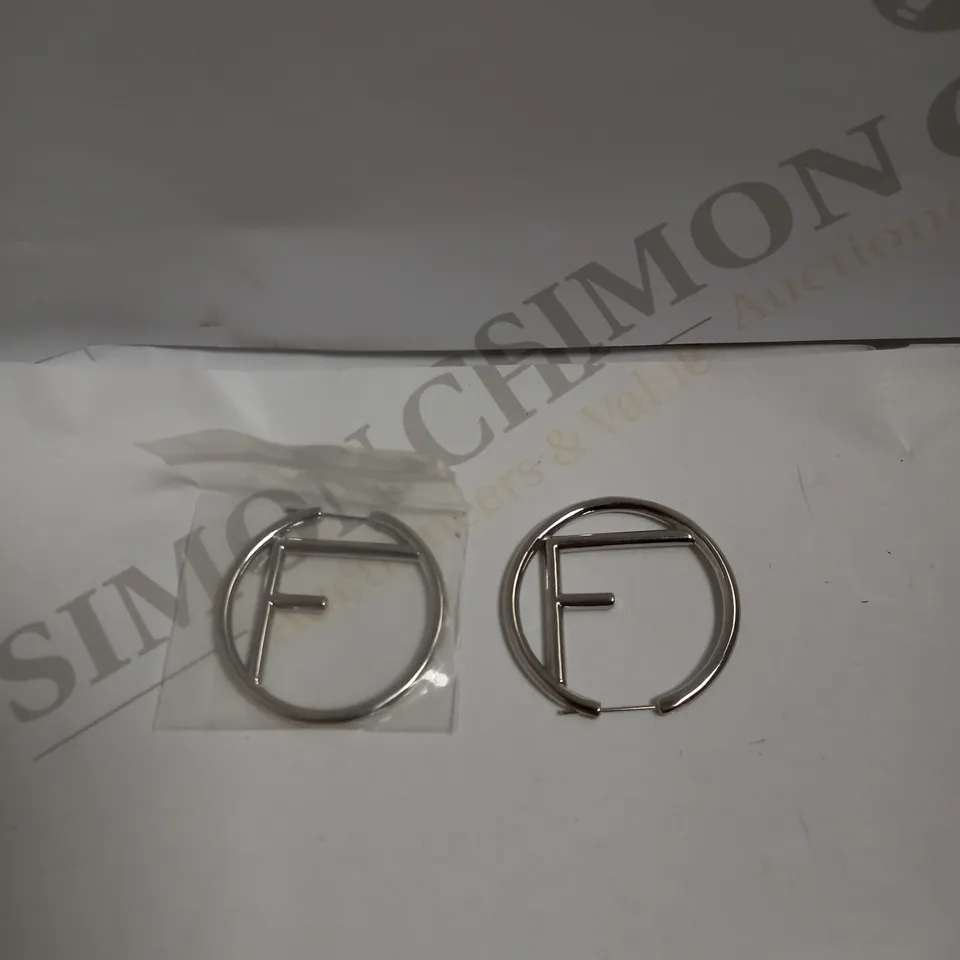 FENDI PAIR OF 2 WOMEN'S SILVER EARRINGS