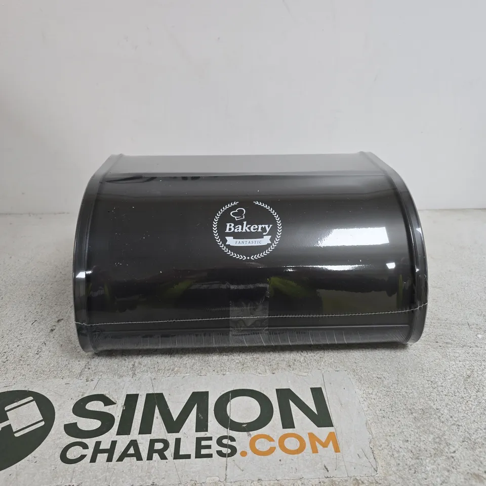 "BAKERY FANTASTIC" BLACK BREAD BIN BOXED