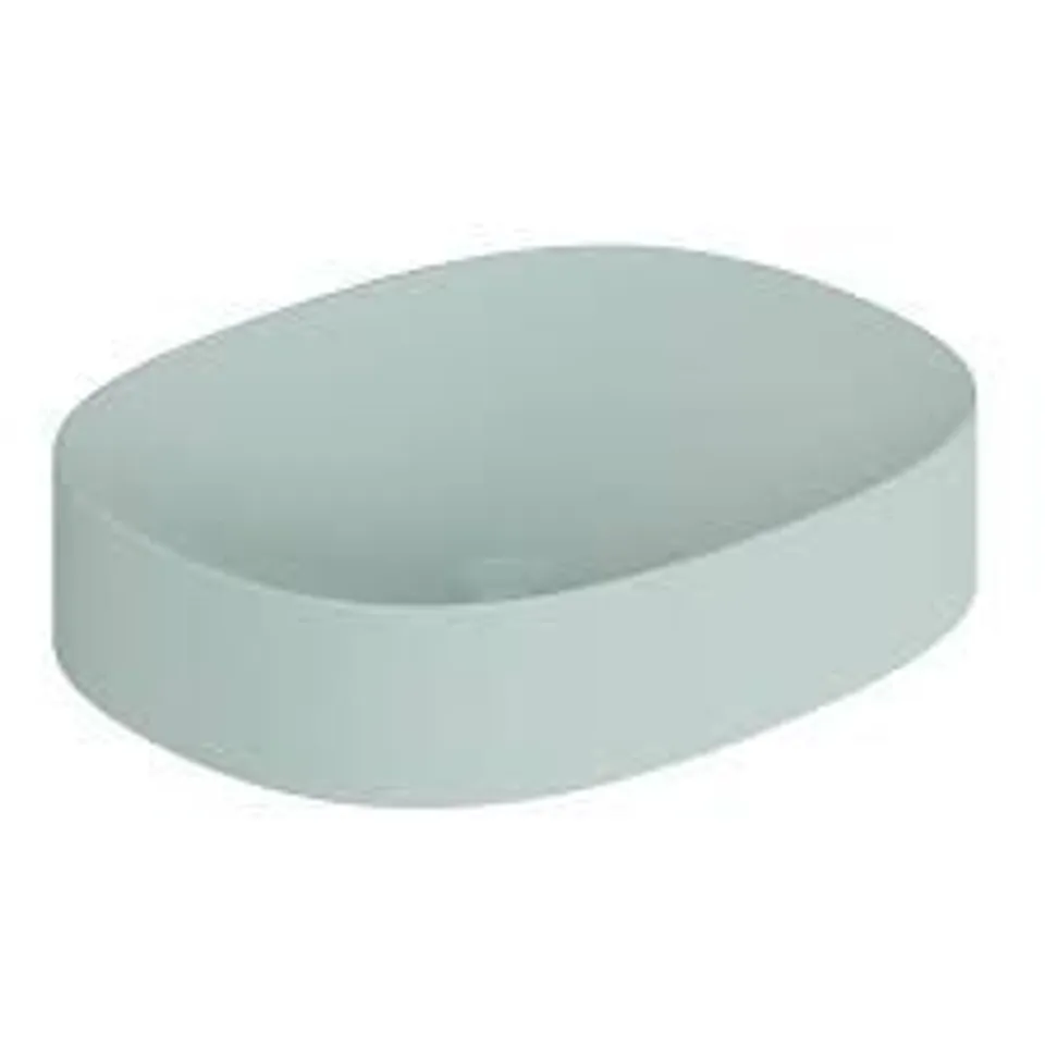 BOXED VADO CAMEO - MINERAL CAST 480MM OVAL BASIN - COVE BLUE