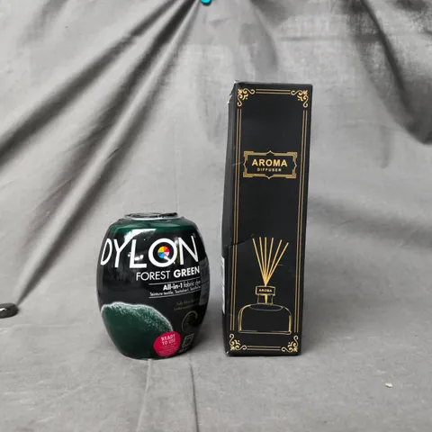 APPROXIMATELY 8 ASSORTED HOUSEHOLD ITEMS TO INCLUDE DYLON, AROMA DIFFUSER, ETC