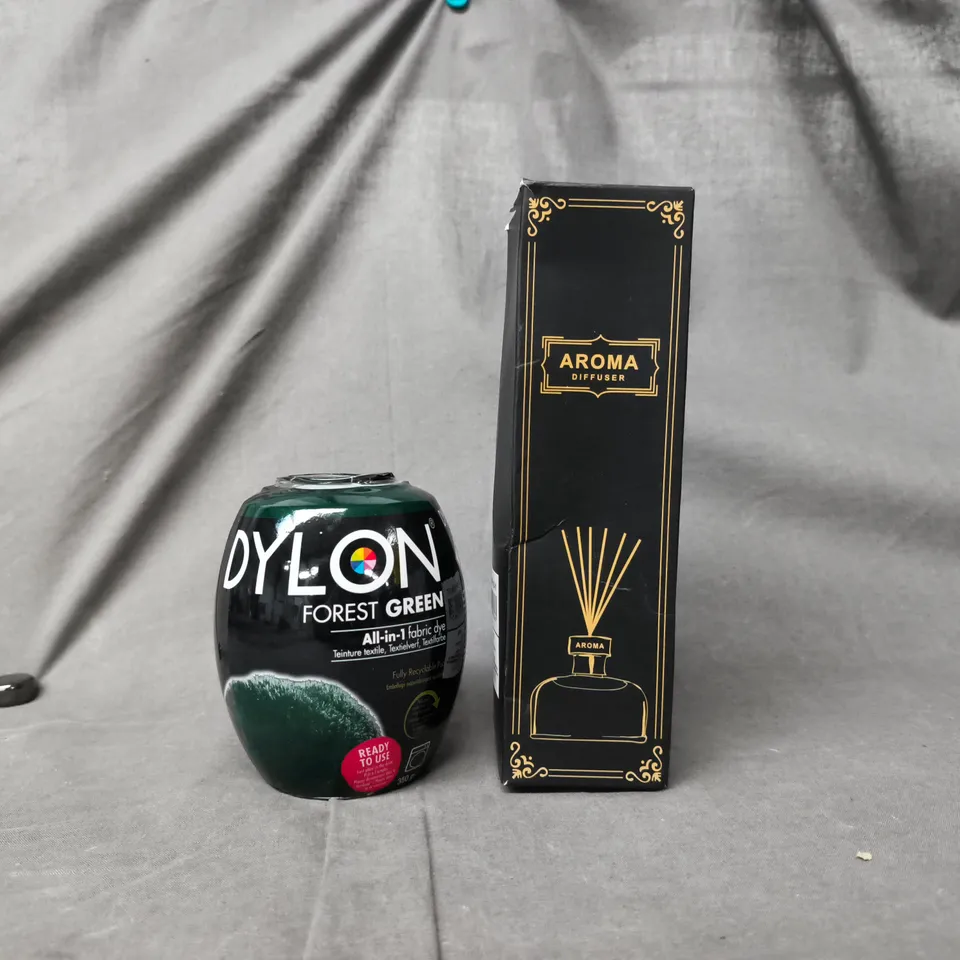 APPROXIMATELY 8 ASSORTED HOUSEHOLD ITEMS TO INCLUDE DYLON, AROMA DIFFUSER, ETC