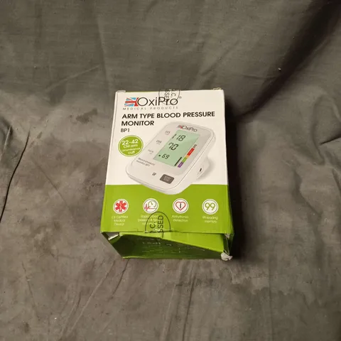 OXIPRO ARM TYPE BLOOD PRESSURE MONITOR BP1 – BOXED