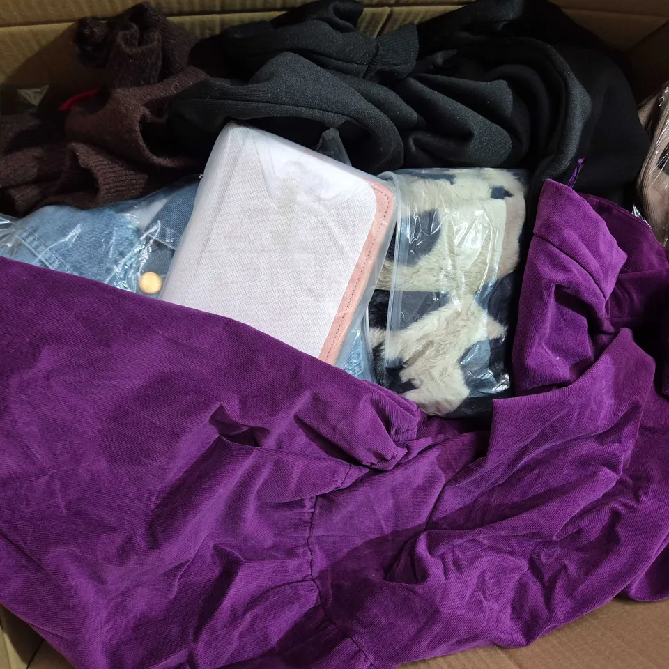 APPROXIMATELY 20 ASSORTED CLOTHING ITEMS IN VARIOUS SIZES, STYLES & COLOURS TO INCLUDE BRANDS SUCH AS BARE KIND, PRETTYLITTLETHING, ASPIGA, ETC - COLLECTION ONLY