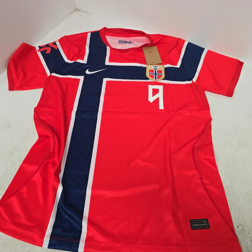 NORWAY NATIONAL TEAM FOOTBALL SHIRT – HALLAND 9 – NIKE – XL