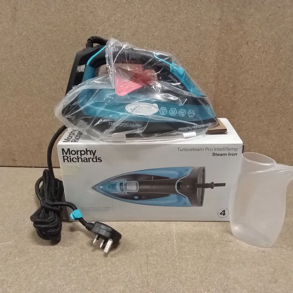 BOXED MORPHY RICHARDS 303210 TURBOSTEAM 3100W PRO DIGITAL INTELLITEMP IRON - BLUE