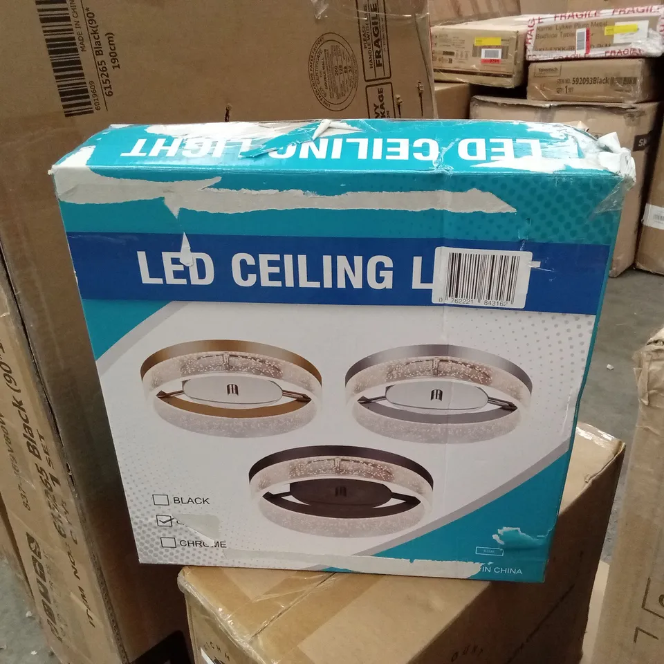 BOXED LED CEILING LIGHT - GOLD (1 BOX)