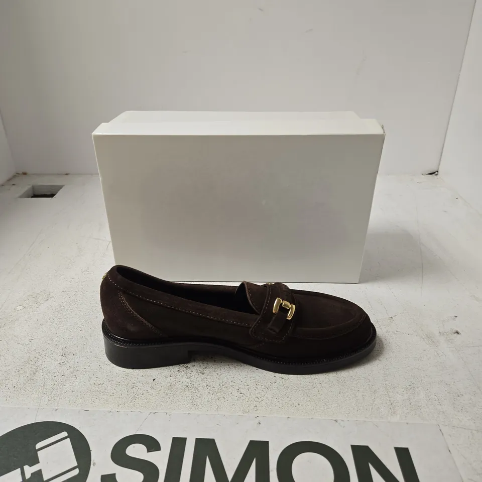 CARVELLA NOTO LOAFER – BROWN SUEDE FLATS (WOMEN'S), EU 39 (UK ~6.5–7)