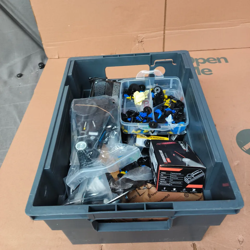 TOTE OF APPROXIMATELY 10 ASSORTED AUTO PARTS TO INCLUDE: US PRO 11PCS SHALLOW IMPACT SOCKETS