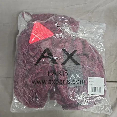 BAGGED AX PARIS LACE MIDI DRESS – PURPLE, UK SIZE 10