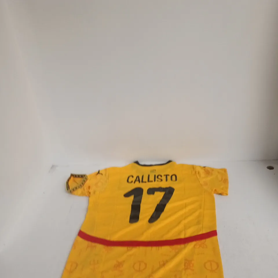 PUMA GHANA FOOTBALL ASSOCIATION FOOTBALL JERSEY – CALLISTO 17, YELLOW, SIZE L (US L / EU L) 