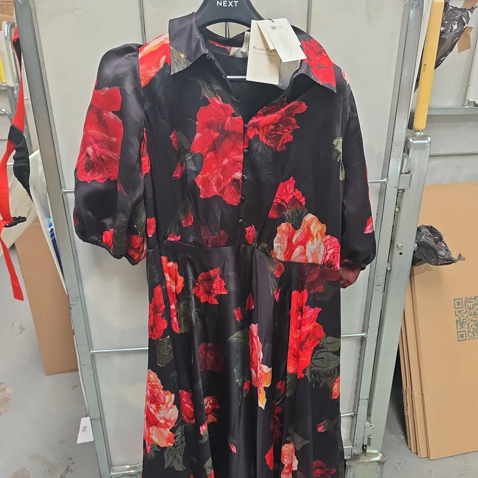 PHASE EIGHT CILLA FLORAL DRESS – BLACK/MULTI – UK 20
