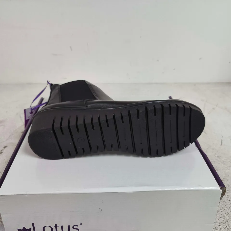 LOTUS DRESDEN BOOTS BLACK LEATHER SIZE 40 BOXED