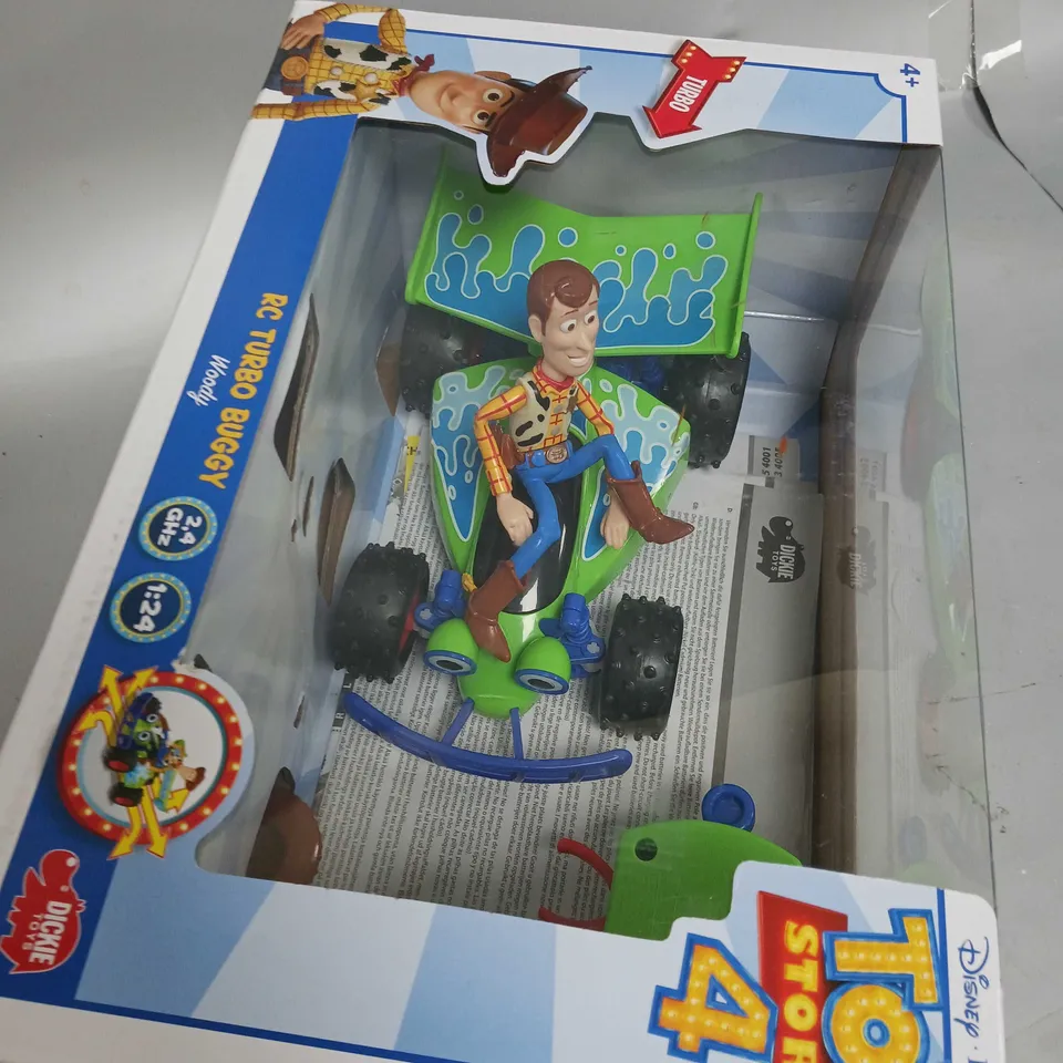 DISNEY PIXAR TOY STORY 4 RC TURBO BUGGY WOODY RRP £35