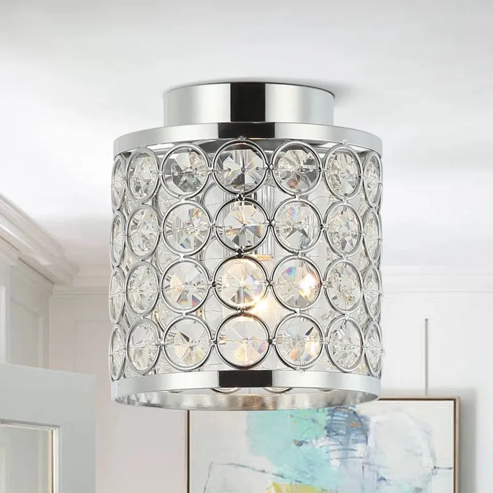 BOXED CEMENTON 1-LIGHT 15.5cm FLUSH MOUNT (1 BOX)