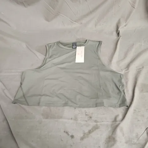 SWEATY BETTY BREATHE EASY CROP MUSCLE TANK IN IVY GREEN SIZE M