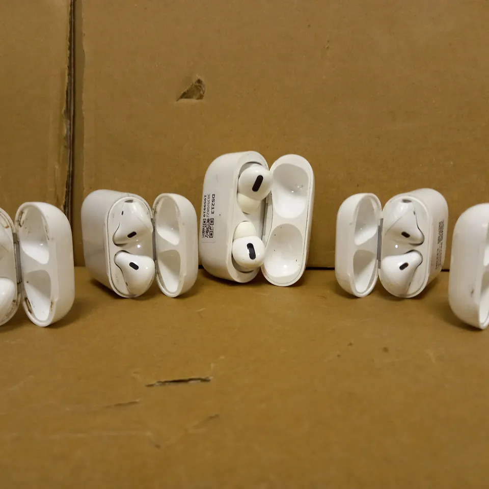 LOT OF 5 X AIRPODS & CHARGING/STORAGE CASES