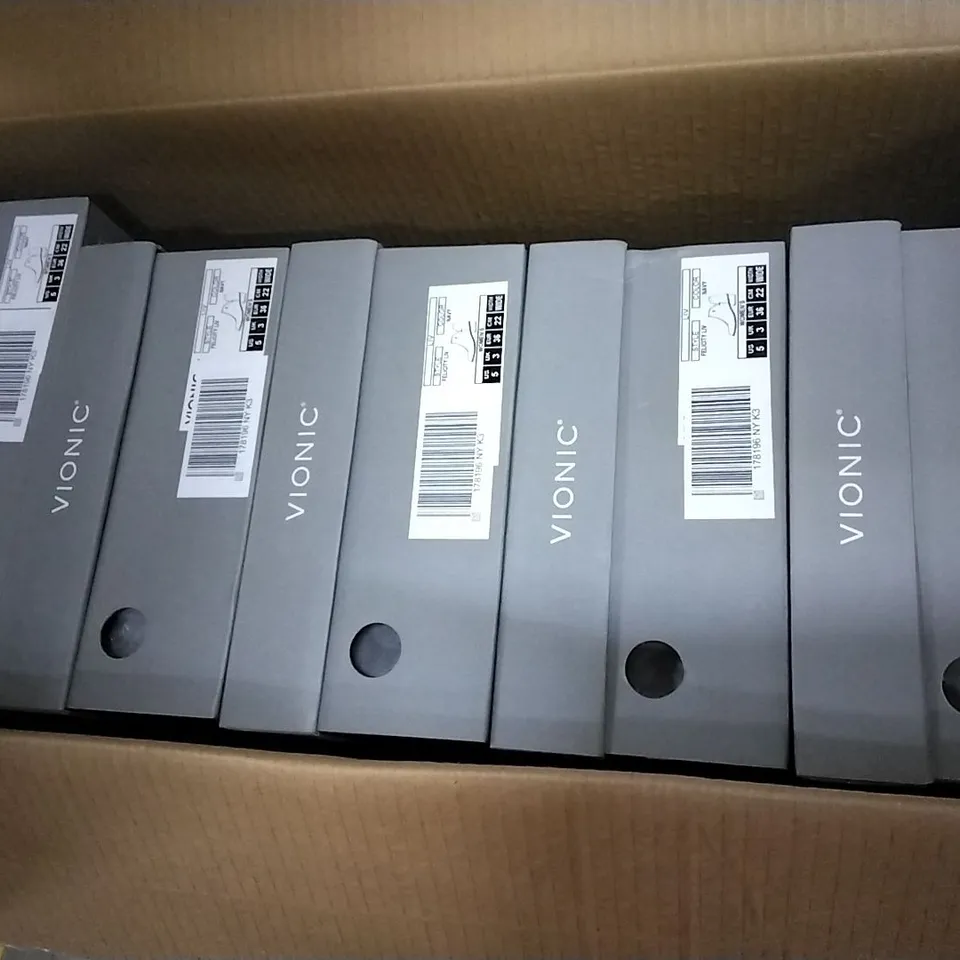 BOX OF 5 VIONIC SHOE BOXES CONTAINING FELICITY LIV NAVY ANKLE BOOTS SIZE 3