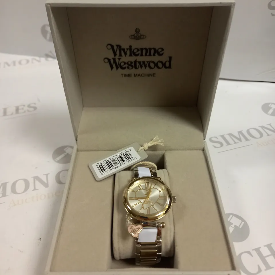 BOXED VIVIENNE WESTWOOD LADIES TWO-TONE ORB WATCH