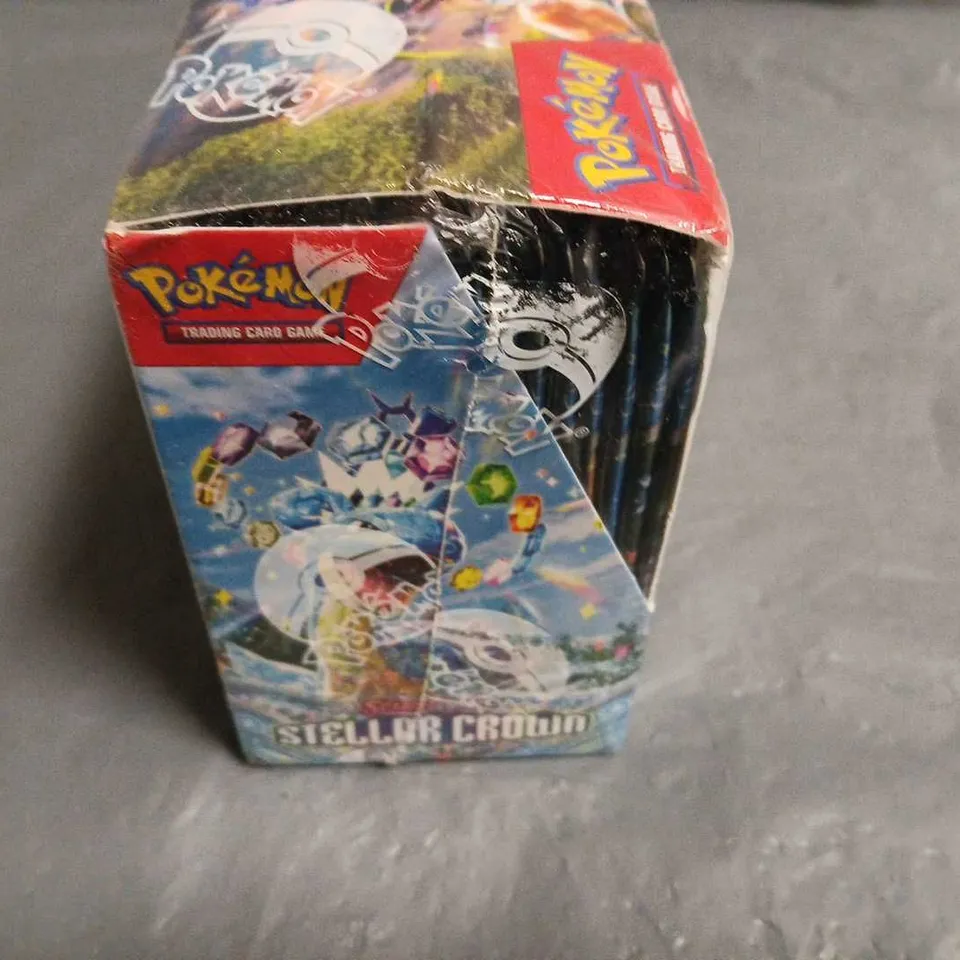 SEALED POKEMON SCARLETT & VIOLET STELLAR CROWN SET OF APPROXIMATELY 36 PACKS OF TRADING CARDS