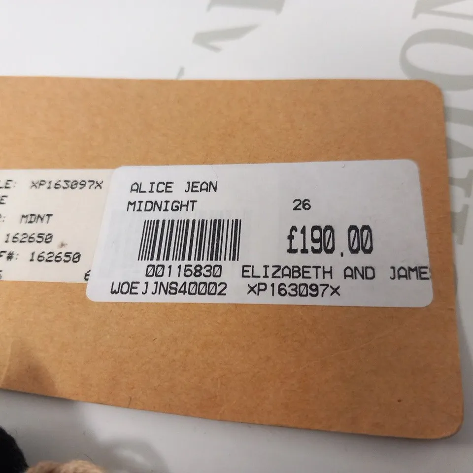 TEXTILE ELIZABETH AND JAMES ALICE MIDNIGHT JEANS SIZE 26