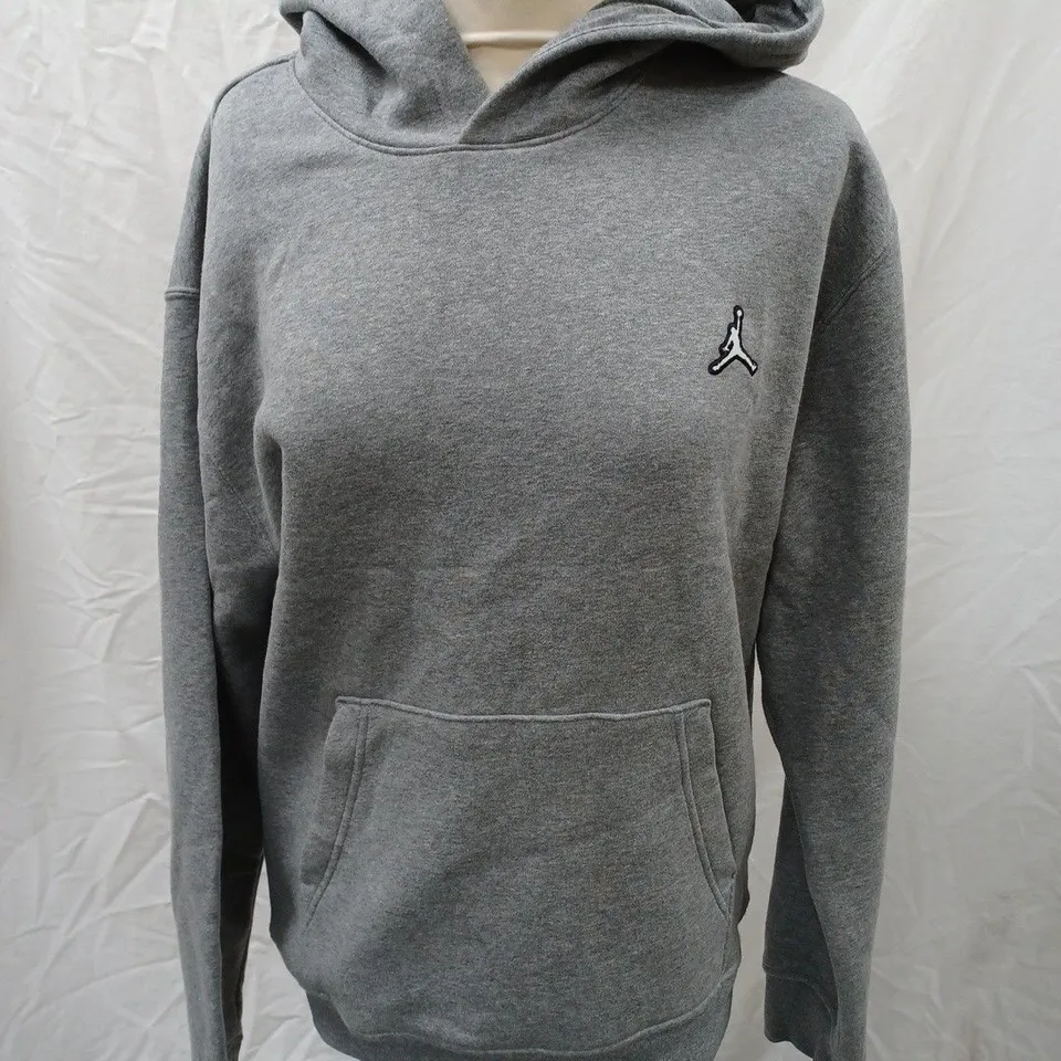 JORDAN AIR HOODED JUMPER, GREY - SIZE S