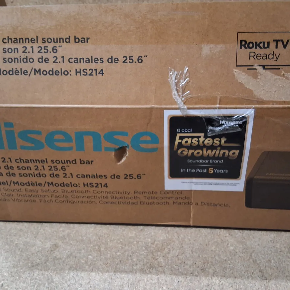HISENSE HS214 25.6 INCH 2.1 CHANNEL SOUND BAR – ROKU TV READY